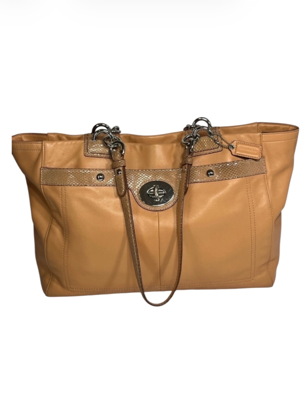 Coach Penelope Carryall Tote Purse Butterscotch F16530 - Picture 1 of 15
